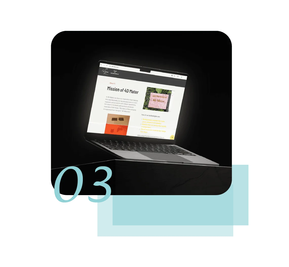 Responsive 4D MATER corporate experience