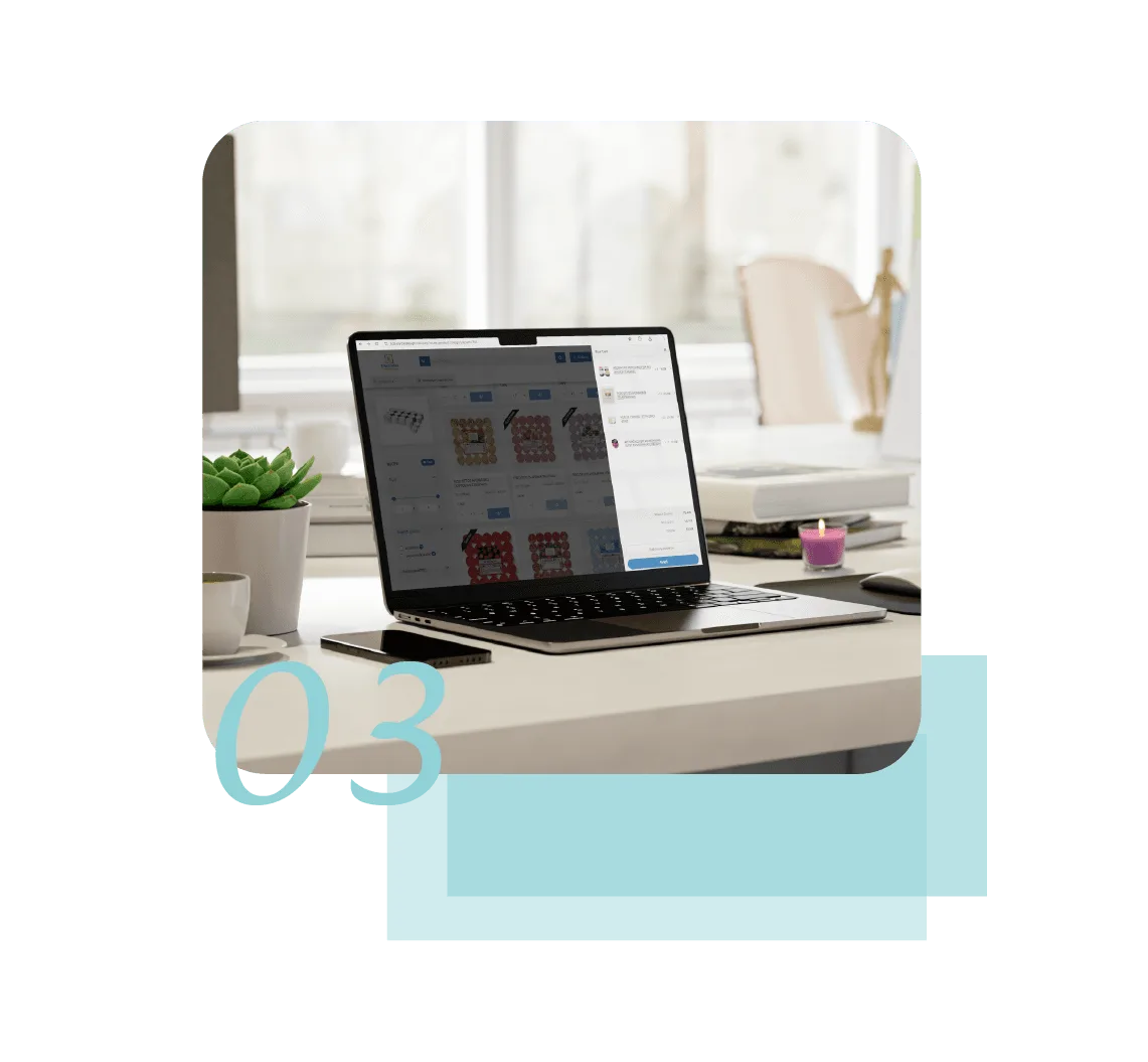 Ery Candles professional ordering flow