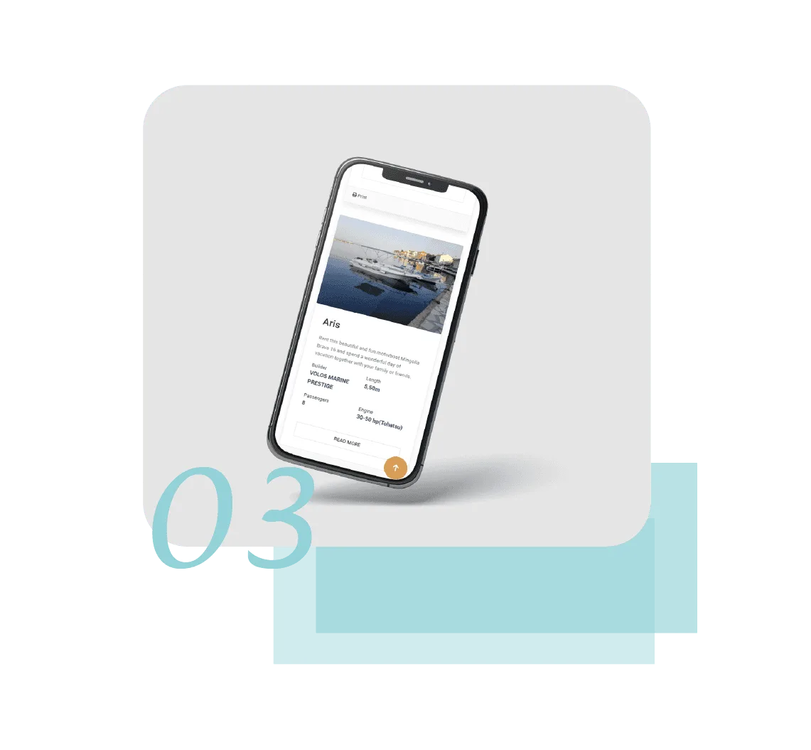 Responsive εμπειρία GK Boats σε κινητό