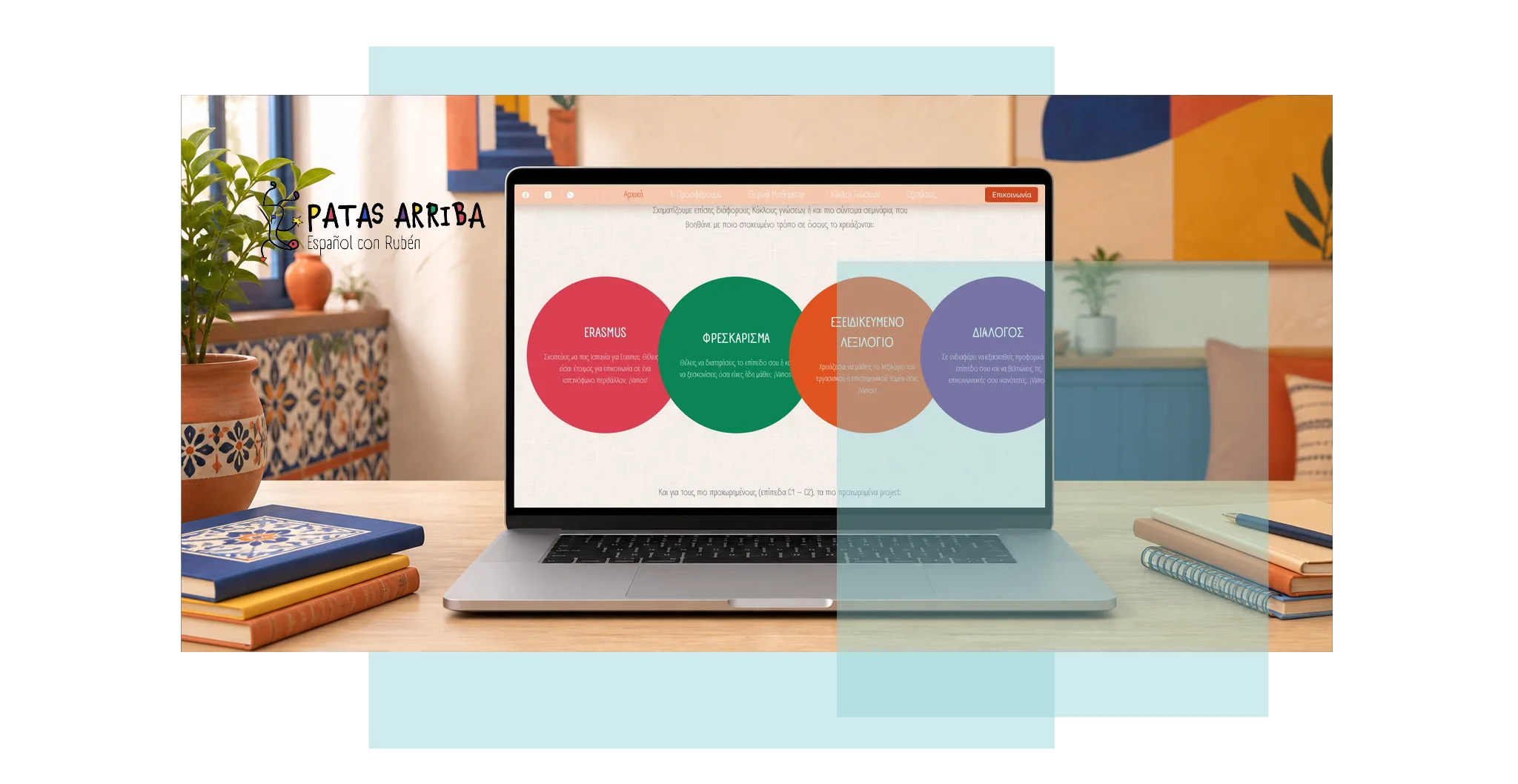 Responsive Spanish course presentation