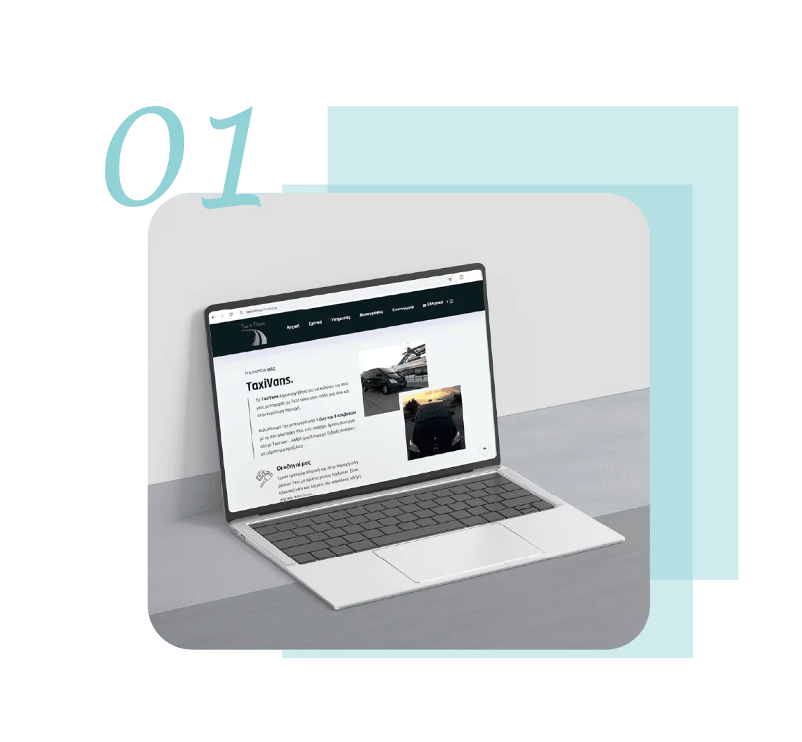 Three languages on the TaxiVans website
