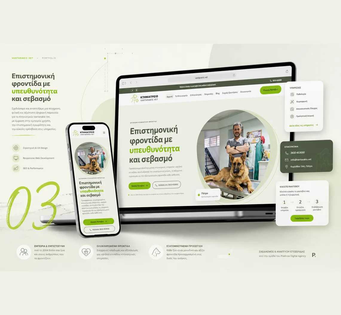 The service, contact and appointment journey inside the custom WordPress UI