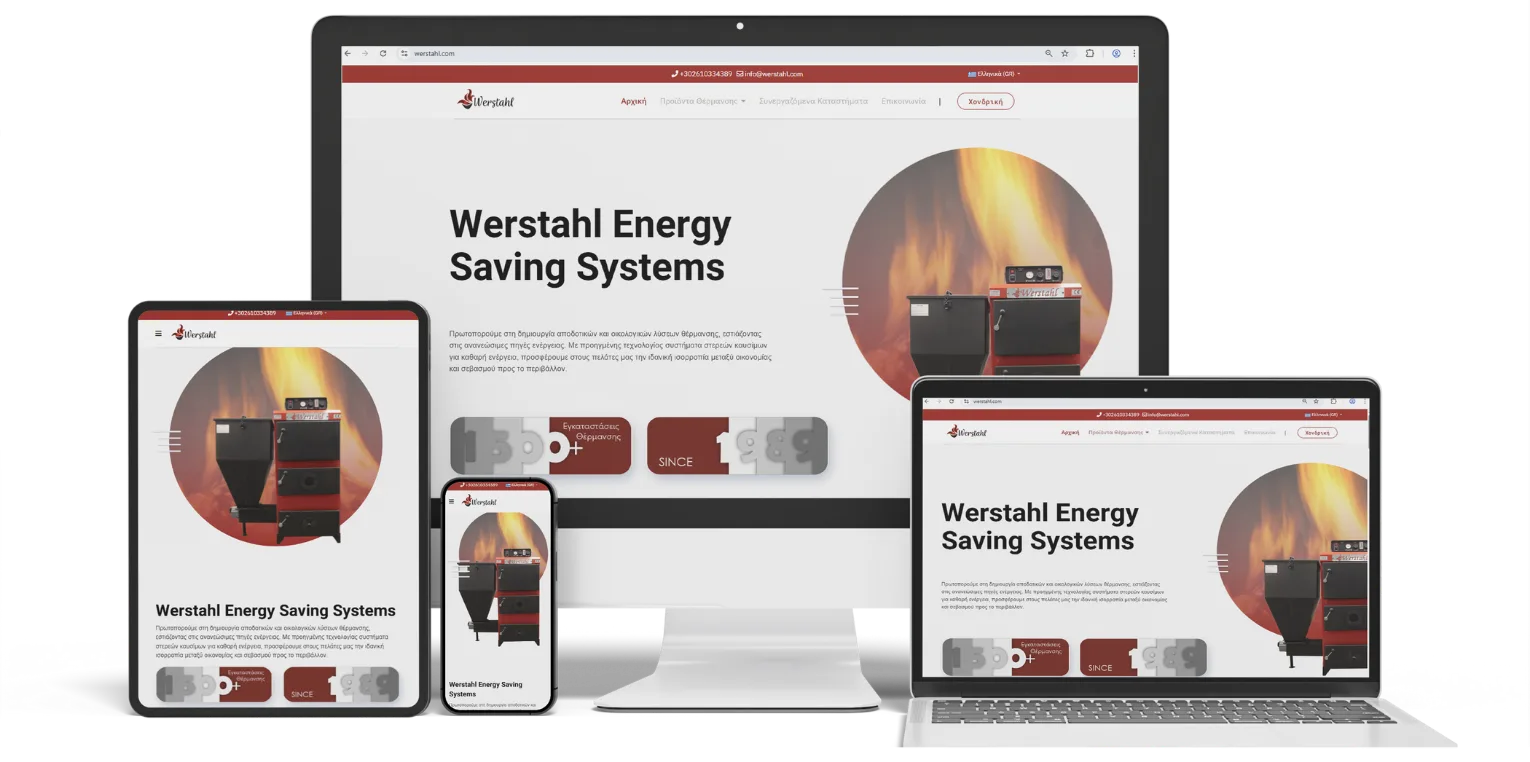The bilingual Werstahl corporate website