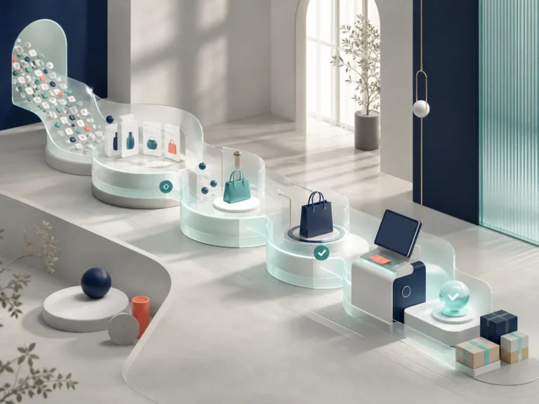 Editorial eCommerce journey from product discovery to completed and repeat orders