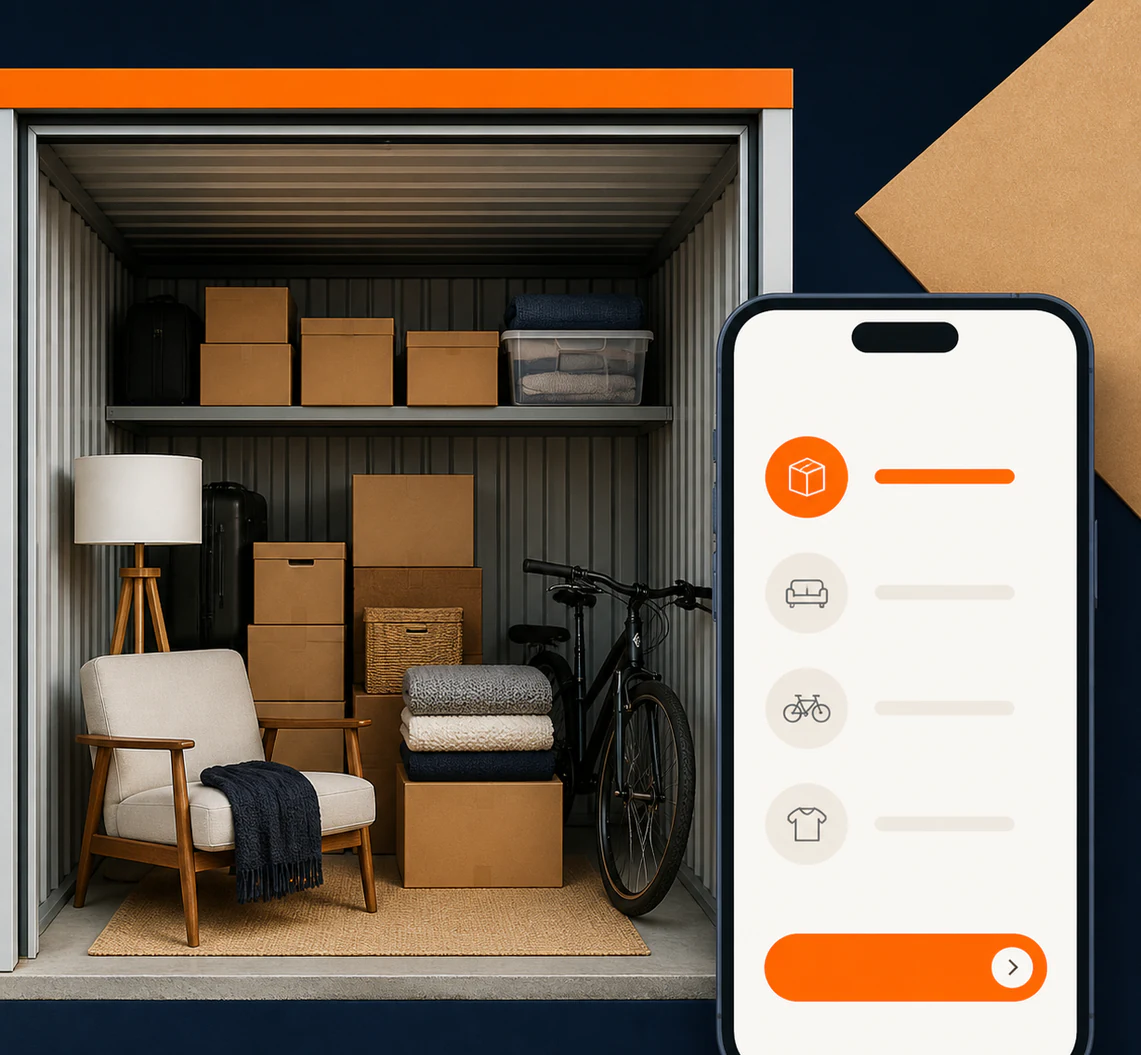 Household storage selection journey inside the mobile website