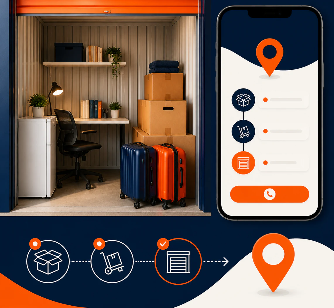 Student storage, location and direct contact journey